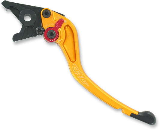 CRG RC2 Standard Brake Lever in gold, motorcycle brake lever with sleek design and ergonomic grip for enhanced control.