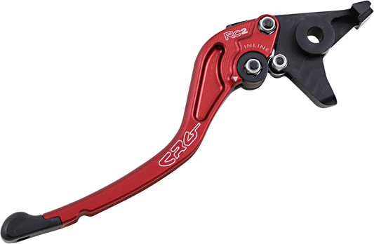 Red CRG RC2 Standard Brake Lever with part number 2AN-581-T-R, showcasing its sleek design and ergonomic grip.