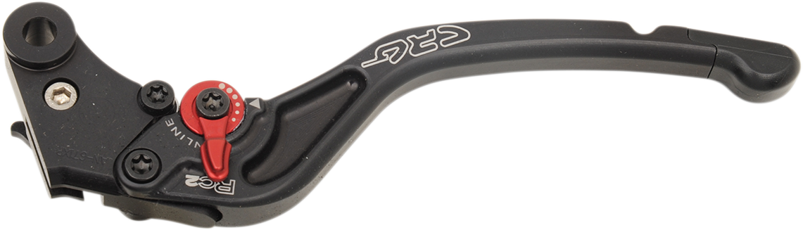 CRG RC2 standard clutch lever in black with 2AN-671-XP-T-B model, designed for motorcycle clutch control.