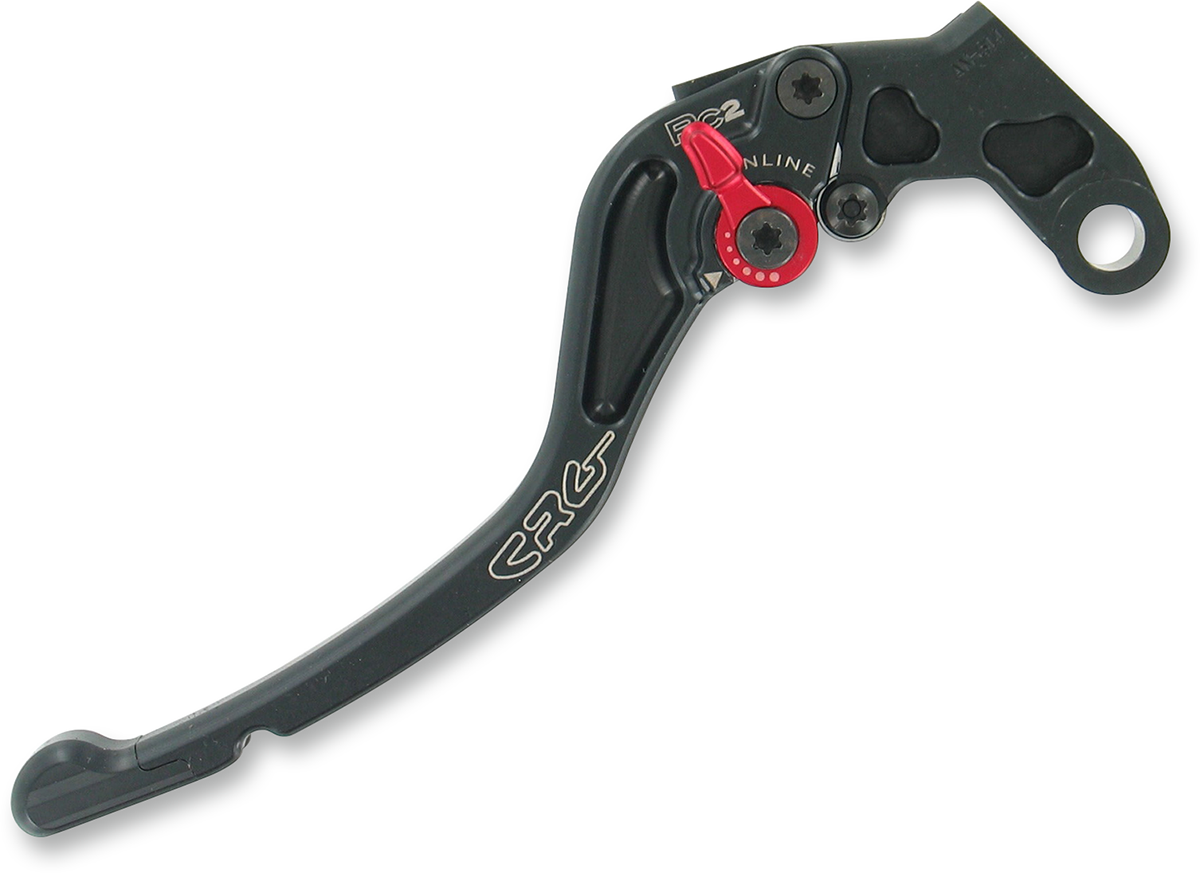 Black CRG RC2 Standard Clutch Lever with part number 2AN-614-T-B, designed for motorcycle clutch control.