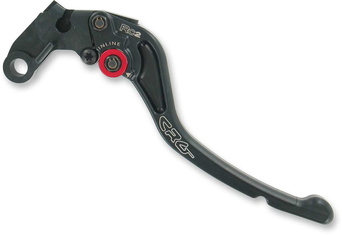 CRG RC2 standard clutch lever in black with part number 2AN-614-T-B, designed for motorcycle clutch control.