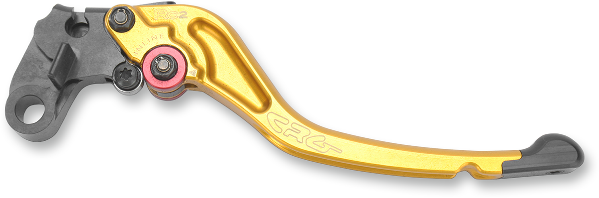 CRG RC2 standard clutch lever in gold with part number 2AN-641-T-G, designed for motorcycle clutch control.
