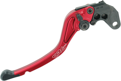 CRG RC2 Standard Clutch Lever in red for motorcycles, featuring ergonomic design and brand logo, part number 2AN-611-T-R