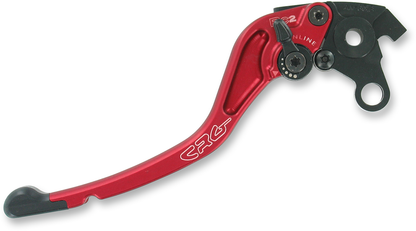 CRG RC2 Standard Clutch Lever in red for motorcycles, featuring ergonomic design for enhanced control and durability.