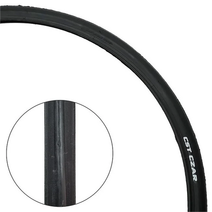 Hycline CST C1406 Road Tire 700x25C for road bikes, featuring durable rubber tread and sleek black design.