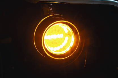 Kuryakyn Luminez LED front turn signal insert 1157 amber for Harley-Davidson motorcycle, bright LED indicator light
