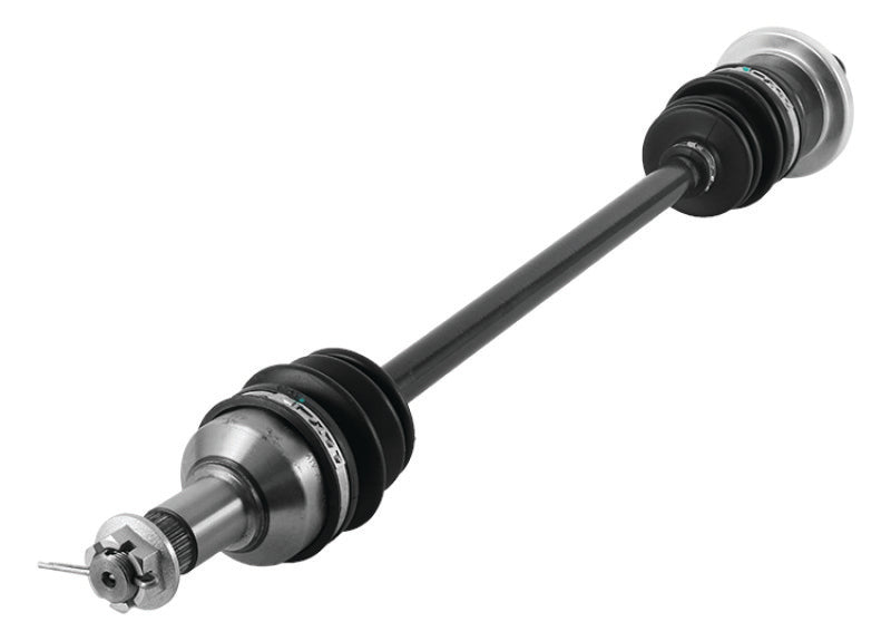 QuadBoss rear left replacement axle for Arctic Cat Prowler 1000 XTZ, 2009-2014, showing the sturdy metal construction and mounting points.