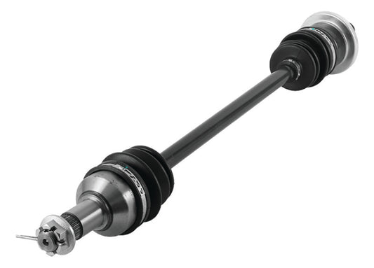 QuadBoss rear left replacement axle for Arctic Cat Prowler 1000 XTZ, 2009-2014, showing the sturdy metal construction and mounting points.