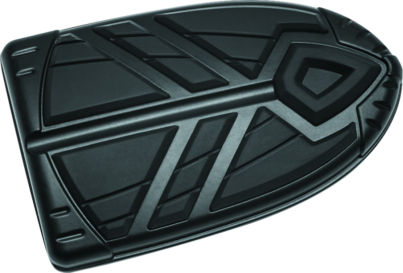 Kuryakyn Spear Brake Pedal Pad for Indian Motorcycles in satin black, part #5632, showing the textured metal pedal pad.