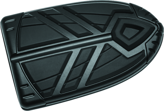 Kuryakyn Spear Brake Pedal Pad for Indian Motorcycles in satin black, part #5632, showing the textured metal pedal pad.