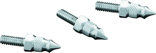 Kuryakyn windshield mount spikes for Harley Davidson Touring models, featuring chrome finish and decorative design.