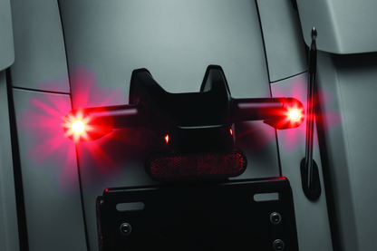 Kuryakyn black rear Atto turn signal adapter for Indian Chieftain and Challenger motorcycle models.