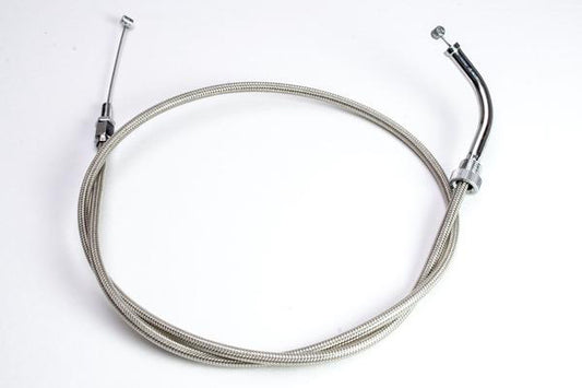 MOTION PRO, MOTION PRO Armor Coat Throttle Push Cable Part 62-0423 - Durable Stainless Steel Weave with Chrome Fittings