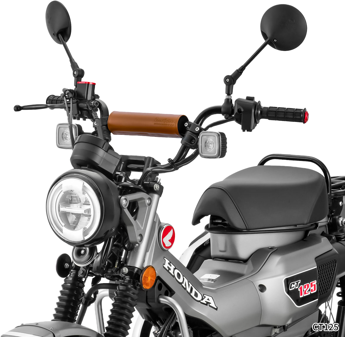 ZETA, ZETA Handlebar Bar Pad Set 200mm with Brown Pad and Aluminum Brace - Model ZE47-9601