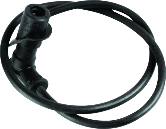 QuadBoss Polaris Sportsman 600 spark plug wire part #403248, close-up view showing black wire and connector.