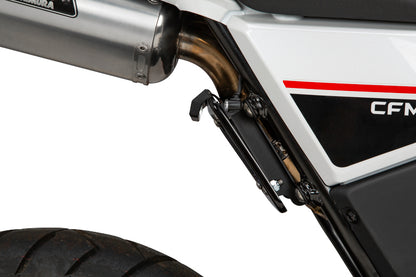 YOSHIMURA Fender Eliminator Kit for CF Moto motorcycle, black plastic and metal components, compact and streamlined design