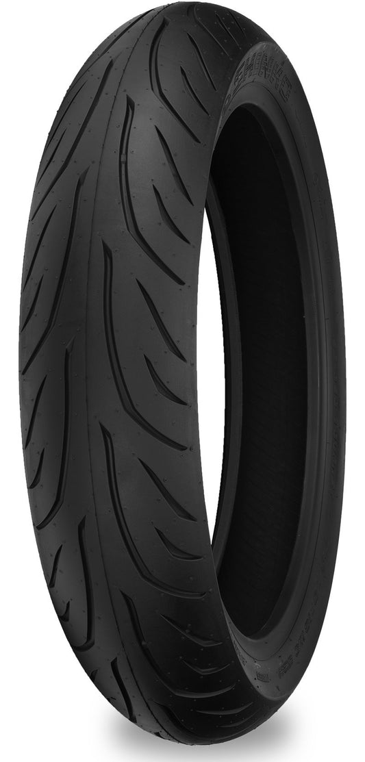 SHINKO SE890 Journey rear motorcycle tire, 200/55R16 77H radial, designed for touring and cruiser bikes, shown on the wheel