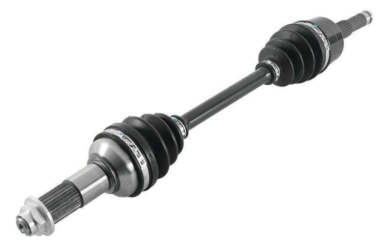 QuadBoss front left replacement axle for Yamaha YFM660 Grizzly 4x4, showing the metal shaft and joint for 2003-2008 models