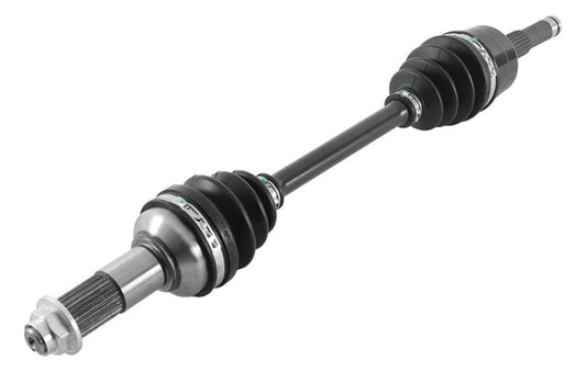 QuadBoss front left replacement axle for Yamaha YFM660 Grizzly 4x4, showing the metal shaft and joint for 2003-2008 models