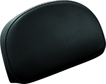 Kuryakyn black backrest pad for Plug & Play sissy bar, designed for motorcycle comfort and style.