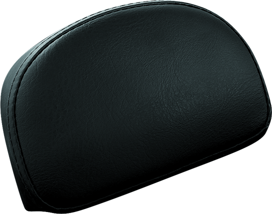 Kuryakyn black backrest pad for Plug & Play sissy bar, designed for motorcycle comfort and style.