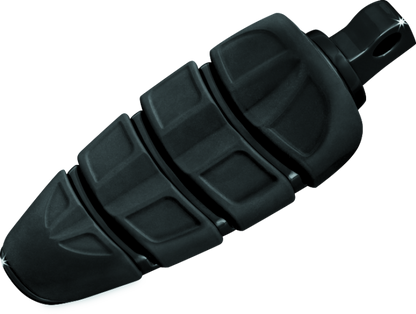 Kuryakyn Kinetic Peg with Male Mount Adapter in gloss black for powersports vehicles, showing the footpeg with mounting hardware.
