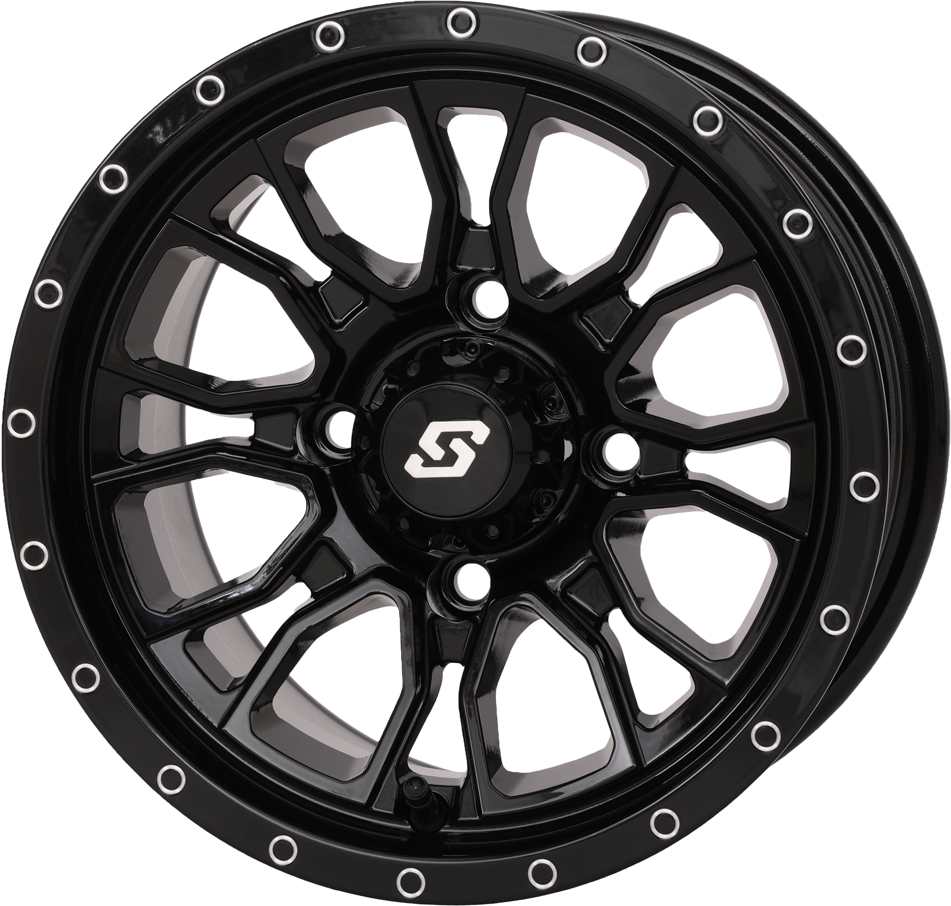 SEDONA, SEDONA Fusion Wheel 12x7 Inch Gloss Black 5+2 Offset for 4/110 Bolt Pattern