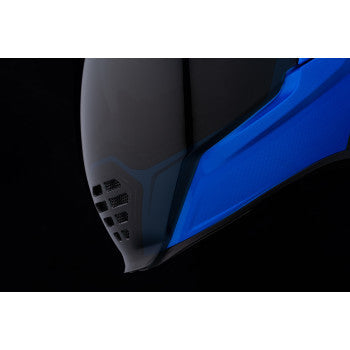 Blue ICON Airflite™ Helmet in Jewel design with MIPS® system, XS size, featuring a sleek aerodynamic shape and clear visor.