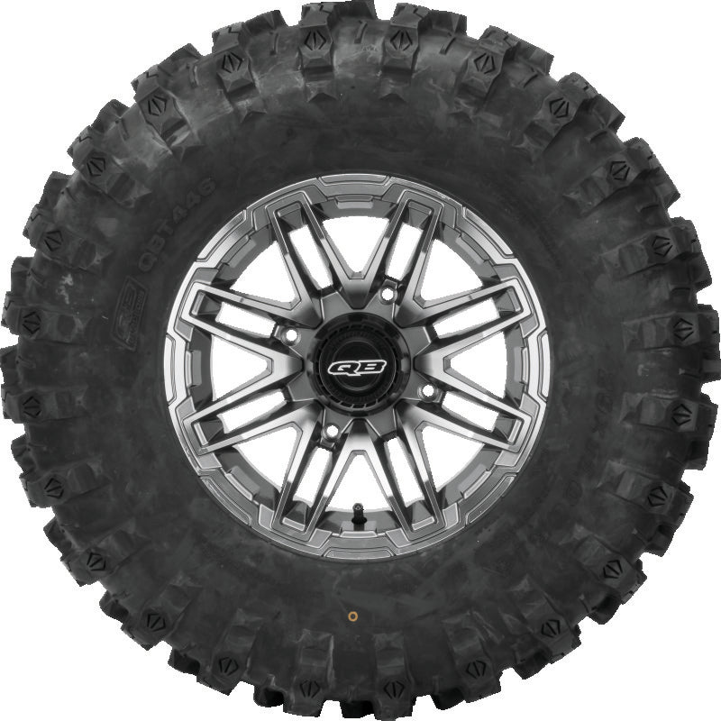 QuadBoss Stryker 14x7 aluminum wheel for powersports vehicles, part number 608467, with a sleek metallic finish.