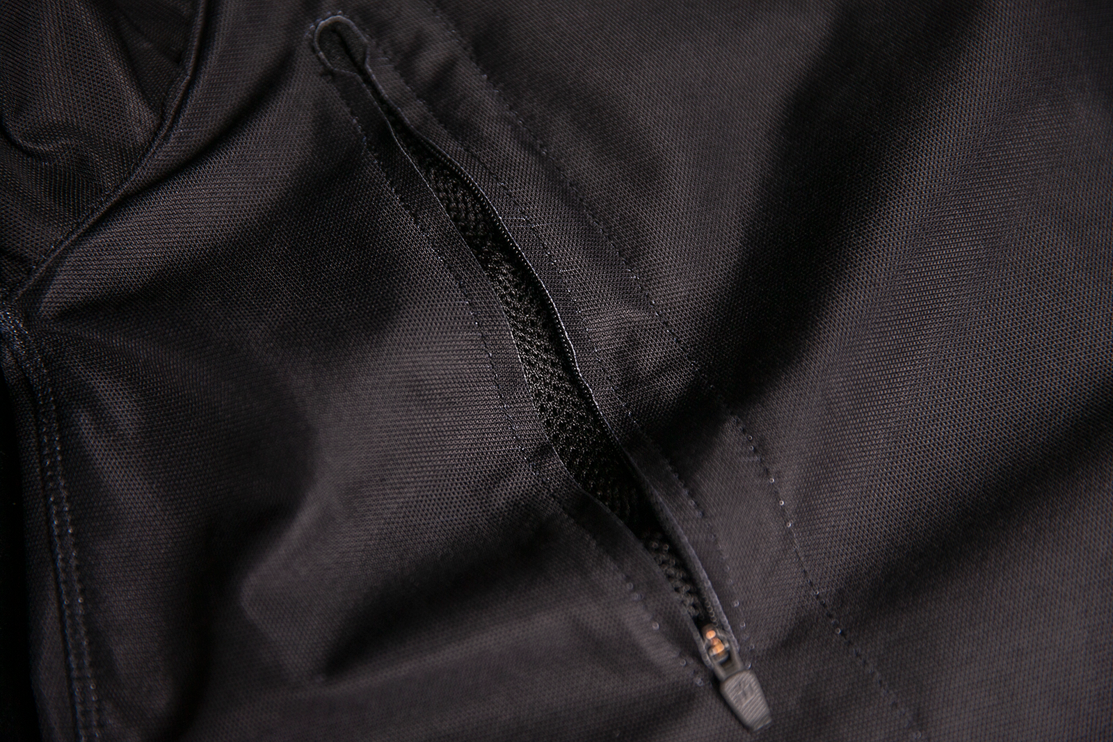Black Bill's Exhausts ICON Airform jacket in small size, shown with front zipper, adjustable collar, and lightweight design.