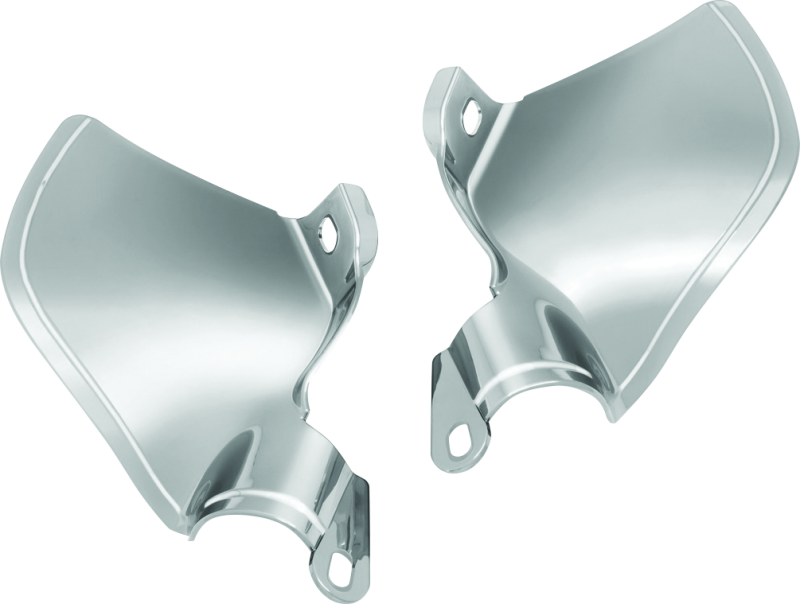 Kuryakyn Saddle Shields heat deflectors installed on 2018 Harley Davidson Softail motorcycle seat area.