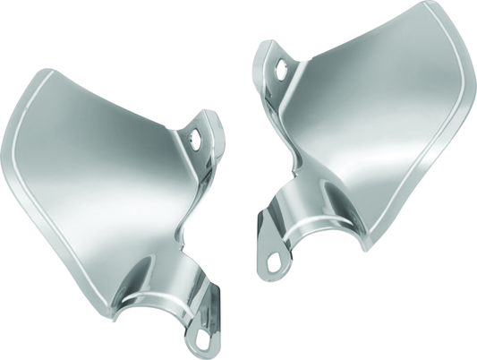 Kuryakyn Saddle Shields heat deflectors installed on 2018 Harley Davidson Softail motorcycle seat area.