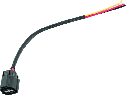 QuadBoss wiring pigtail for Polaris RZR and Ranger models, part 403211, with black connectors and wiring for vehicle electrical connections.