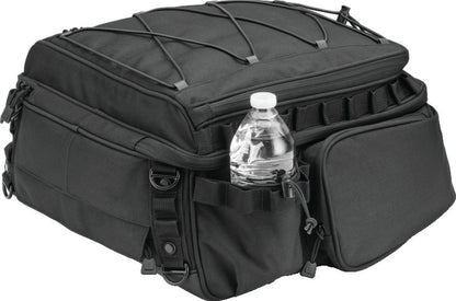 Kuryakyn Momentum Roamer motorcycle tail bag made of durable 1200 Denier textile with weather-resistant features for riding.