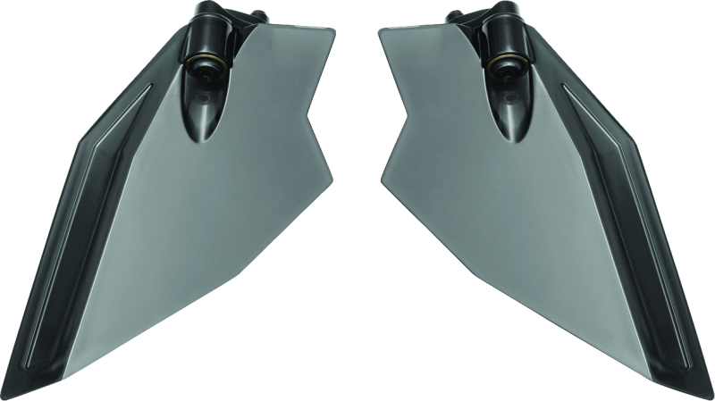 Kuryakyn upper air deflectors for Honda GL1800 Gold Wing motorcycle, 2018-2021, mounted on the bike's fairing.