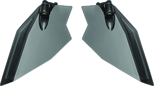 Kuryakyn upper air deflectors for Honda GL1800 Gold Wing motorcycle, 2018-2021, mounted on the bike's fairing.