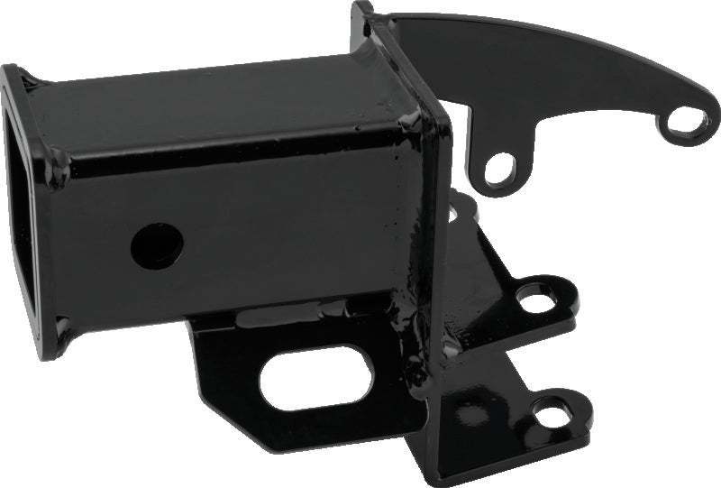 QuadBoss 2-inch rear receiver hitch for Honda TRX420 FourTrax Rancher (2007-2009) mounted on ATV, durable steel construction.