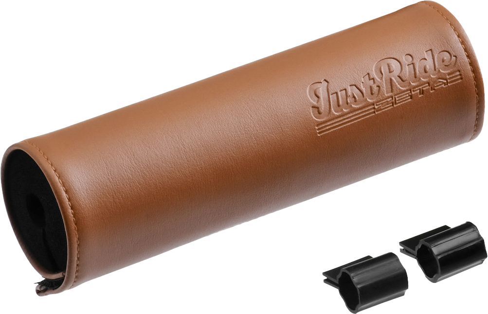 ZETA, ZETA ZE47-9511 Handlebar Bar Pad Leather 6.5 inches with Mounting Brace - Brown