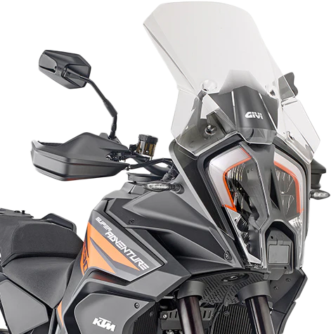 GIVI, GIVI D7713ST Windshield for KTM Motorcycles – Clear, Smoke, and Matte Black Options