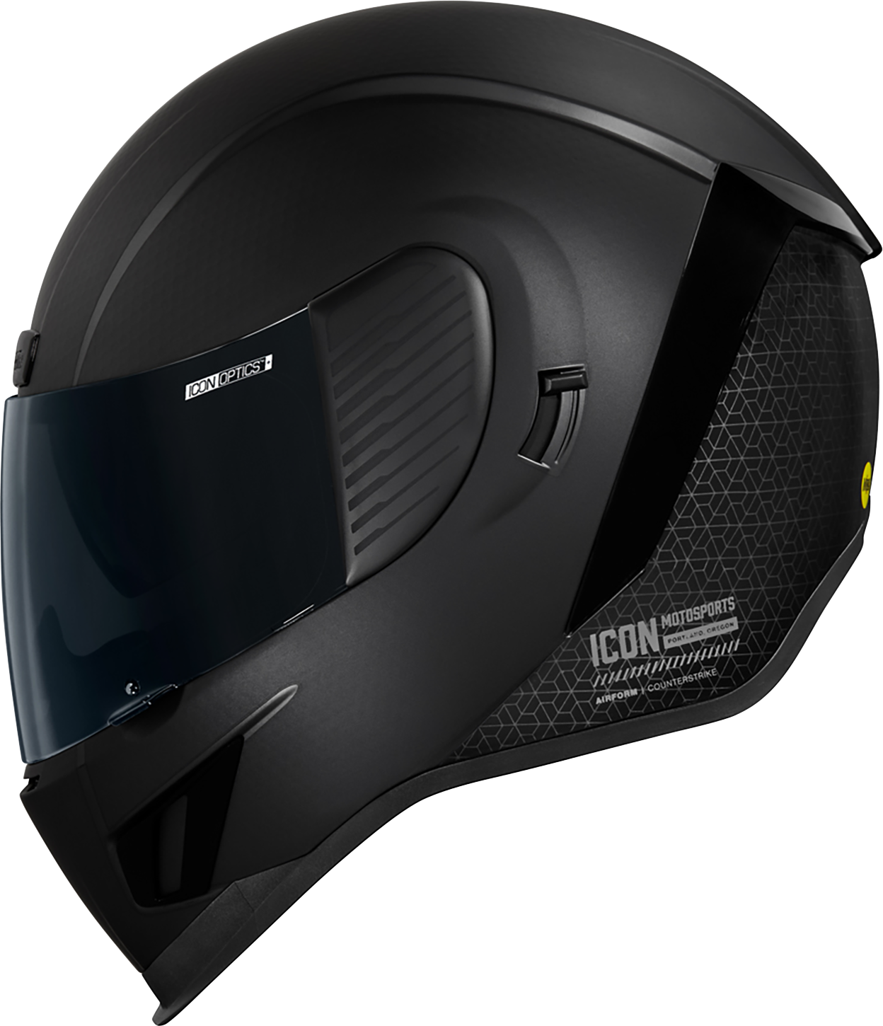 Black ICON Airform™ Helmet for Counterstrike, MIPS® protection, 3XL size, featuring sleek design and adjustable straps.