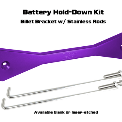 ZSPEC Battery Hold Down/Bracket, Billet Bracket w/ Stainless Hardware - Howling Moto
