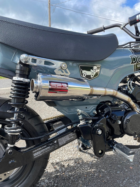 Dax ST125 S23 racing exhaust - Howling Moto