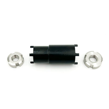 eDirtyBike 4-prong double-ended mid shaft nut tool for 10-12mm nuts, durable tool for bike maintenance and repair.