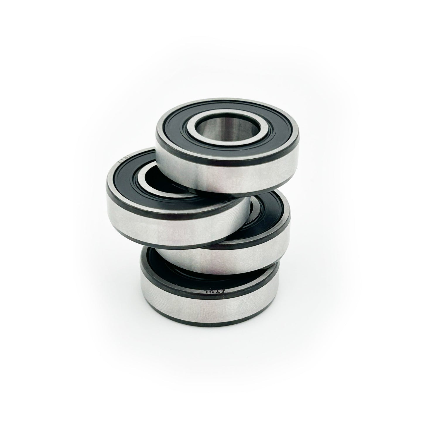 eDirtyBike swingarm bearing kit for E Ride Pro SR and 3.0 electric bikes, showing bearings installed in the swingarm assembly.
