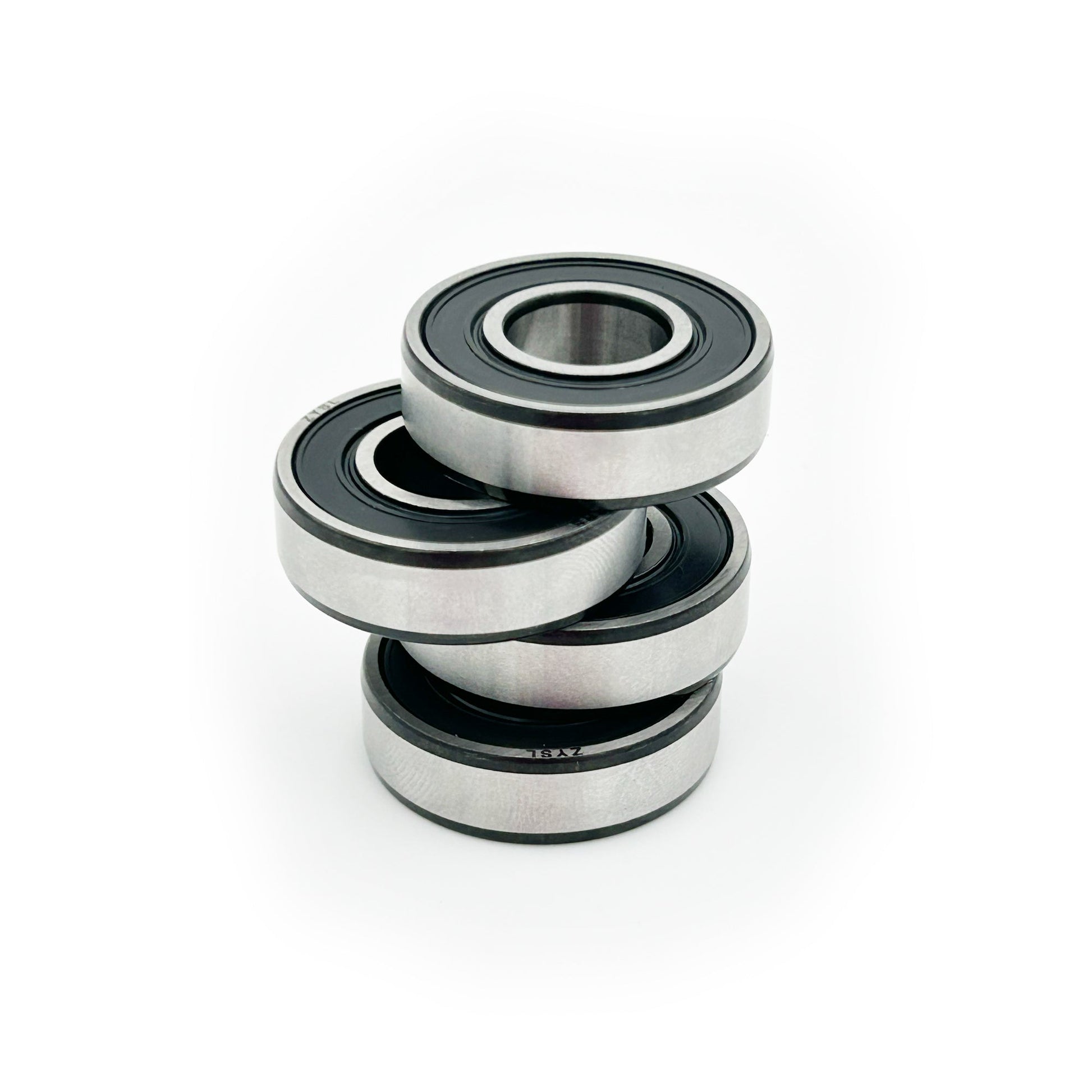 eDirtyBike swingarm bearing kit for E Ride Pro SR and 3.0 electric bikes, showing bearings installed in the swingarm assembly.