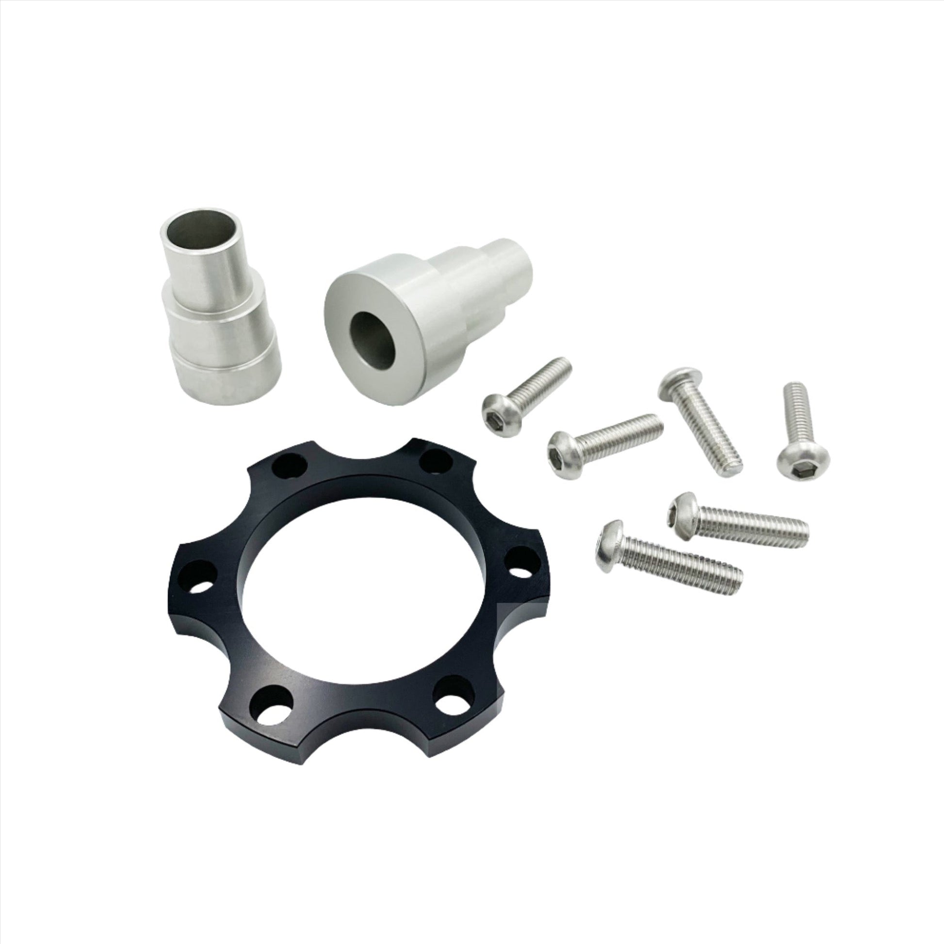 eDirtyBike wheel spacer adaptor kit for LBX wheels on Talaria Sting MX3 and MX4 electric bikes, showing the wheel and adaptor components.