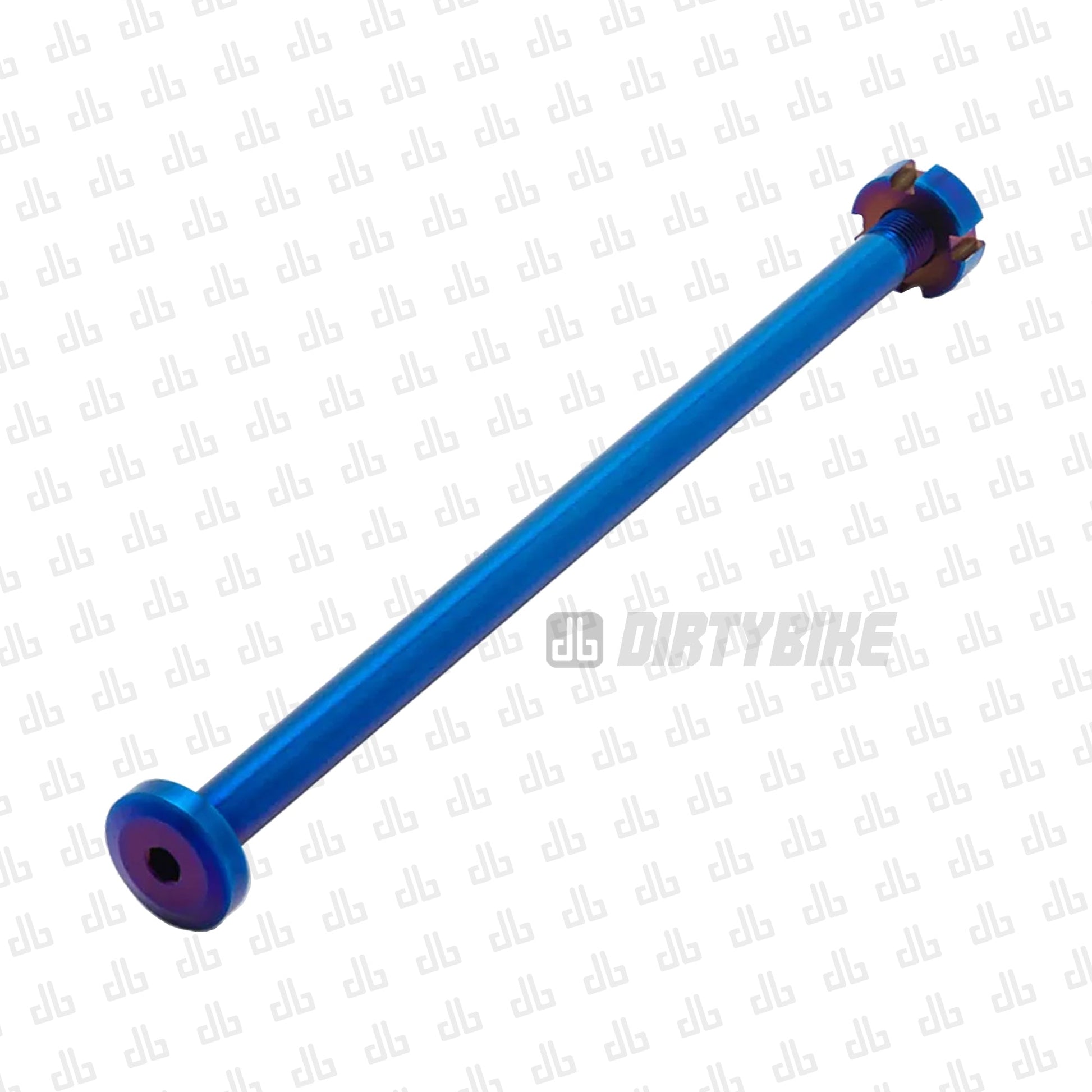 Titanium intermediate shaft axle for Surron LBX electric bike, durable and lightweight eDirtyBike component.