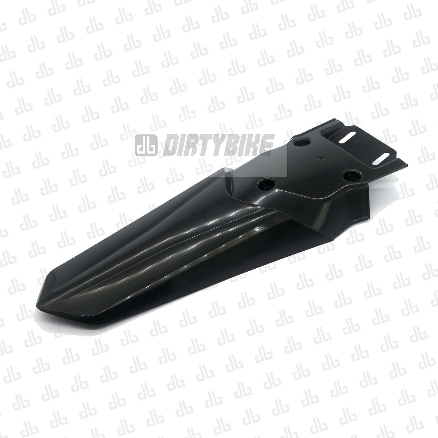 Black DirtyBike long rear fender for Talaria Sting MX3 and MX4 electric bikes, providing extended mud protection.