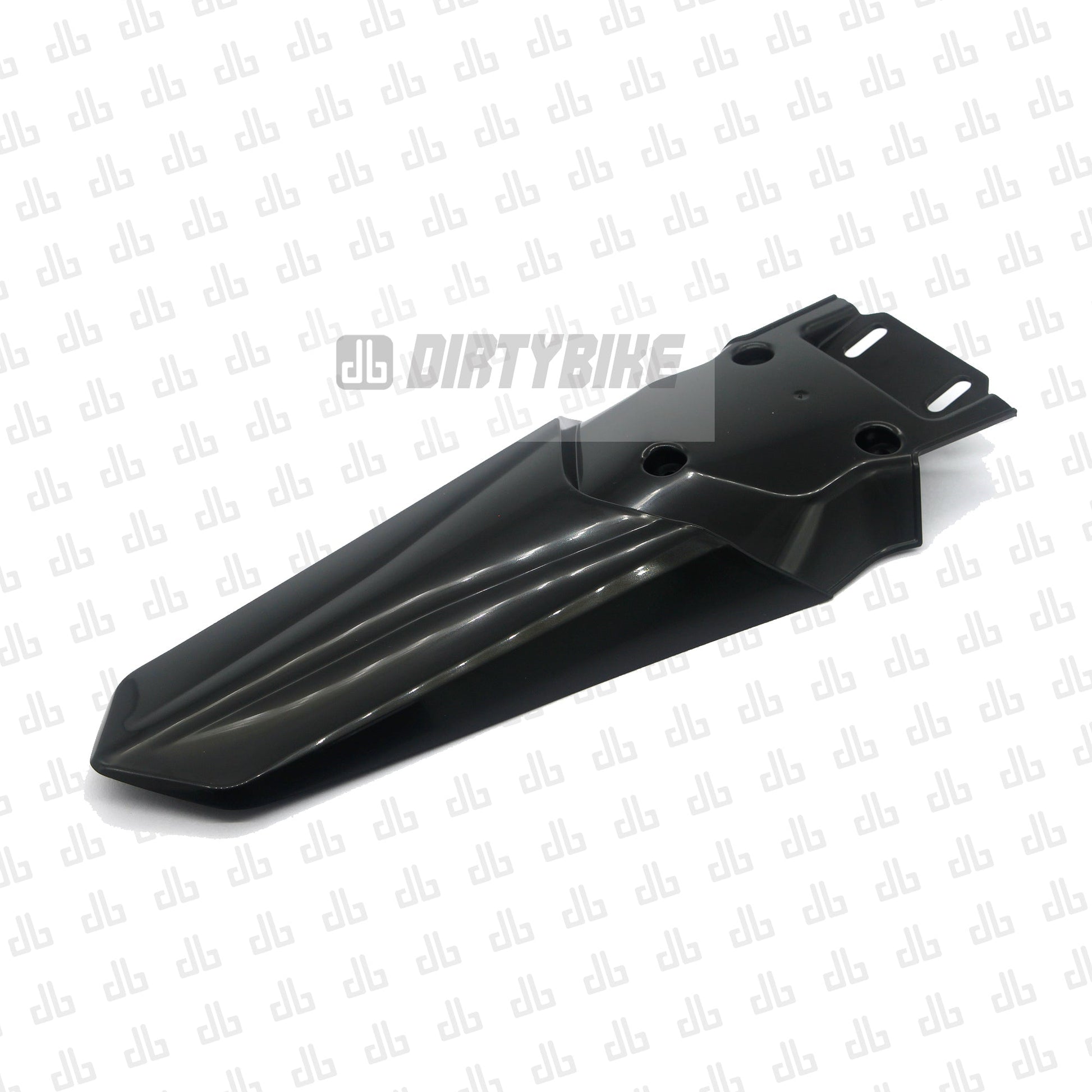 Black DirtyBike long rear fender for Talaria Sting MX3 and MX4 electric bikes, providing extended mud protection.