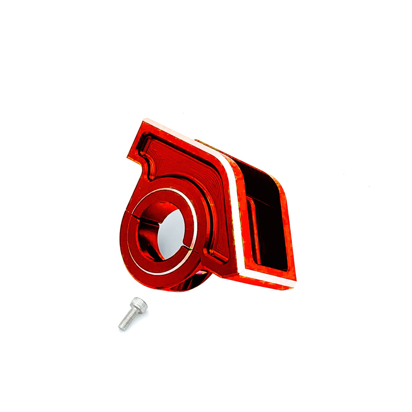 Red aluminum speedometer display protector for Talaria MX3 and MX4 eDirtyBike models, offering durable screen protection.